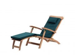 Teak Multi Position Steamer Chair with Free Cushion